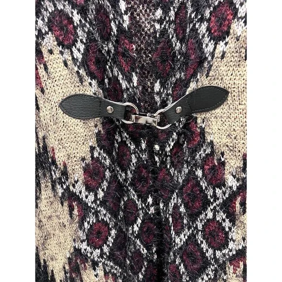 MAXSPORT BCBGMaxazaria Cardigan Sweater Open Front Long Black Tan Women Size Med - Picture 5 of 11